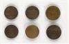 (FRENCH LINE.) Group of 6 bronze medallions,